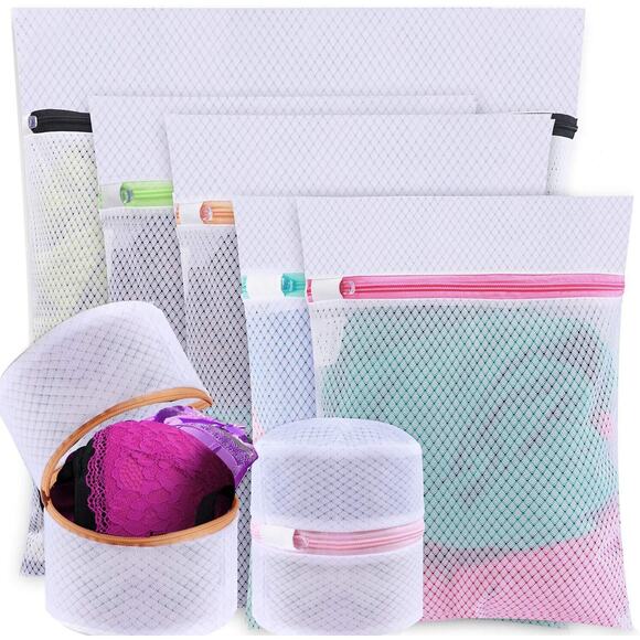 7pcs Mesh Laundry Wash Bags Washing Net Set Lingerie Underwear Bra Clothes - Picture 1 of 10